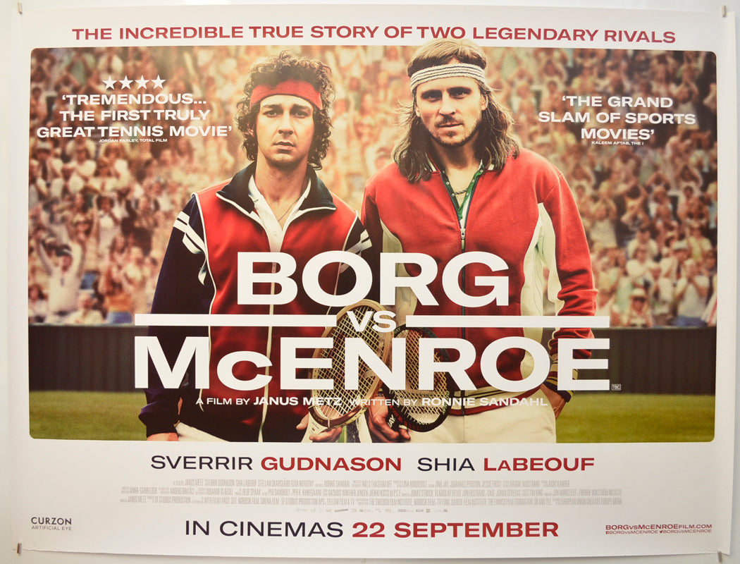 Borg vs McEnroe Original Quad Poster - Film Poster - Movie Poster