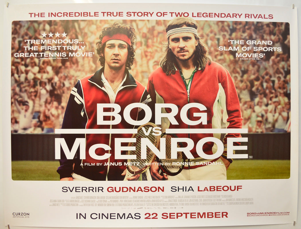 Borg vs McEnroe Original Quad Poster - Film Poster - Movie Poster