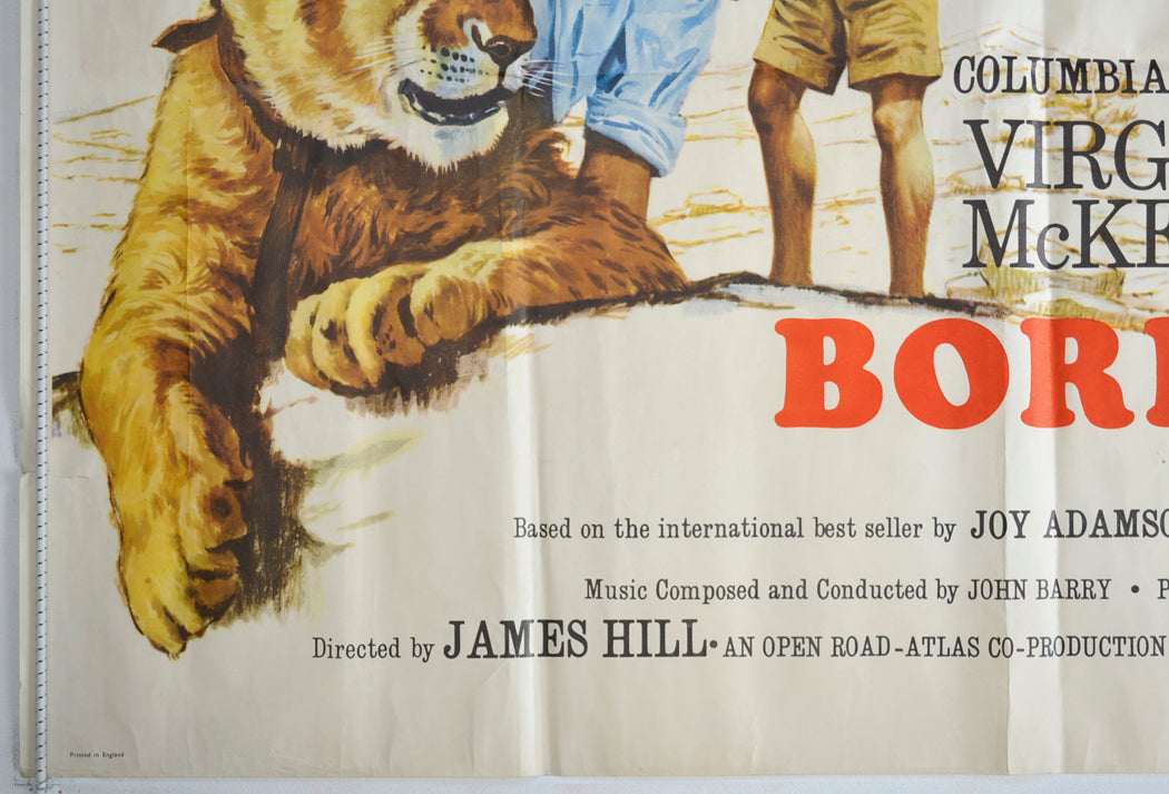 BORN FREE (Bottom Left) Cinema Quad Movie Poster 