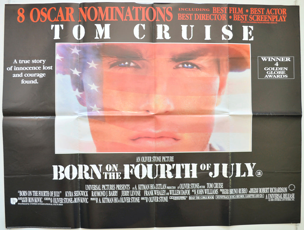 Born On The Fourth Of July  Original British Quad Poster - Film Poster - Movie Poster 