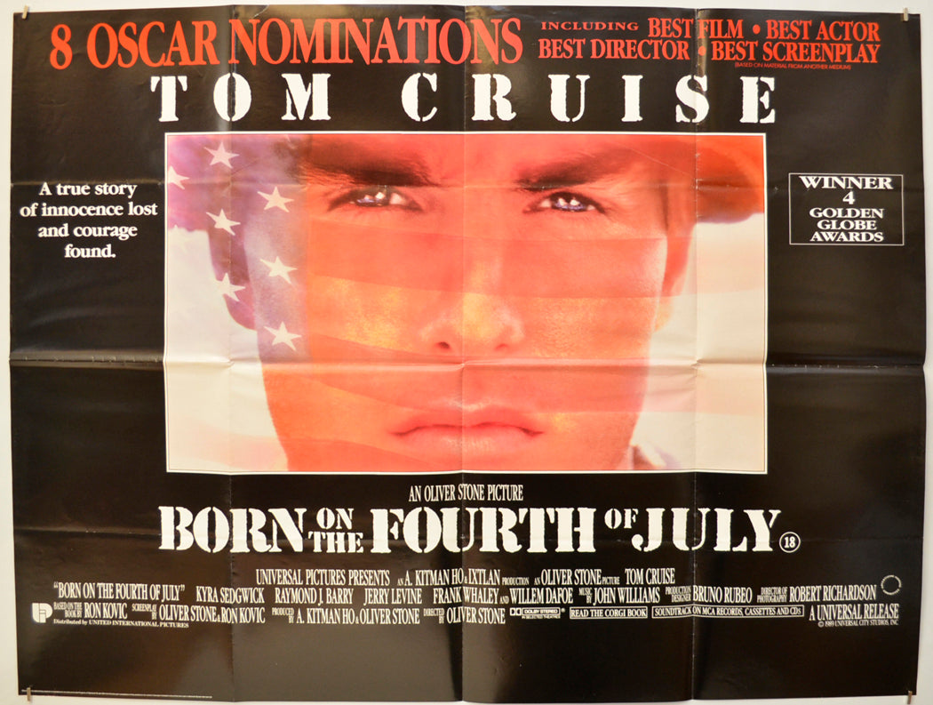 Born On The Fourth Of July  Original Quad Poster - Film Poster - Movie Poster