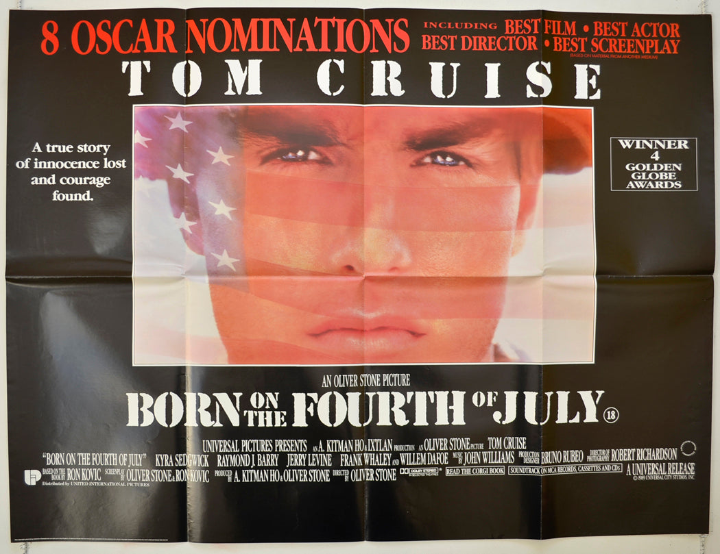 Born On The Fourth Of July Original Quad Poster - Film Poster - Movie Poster  