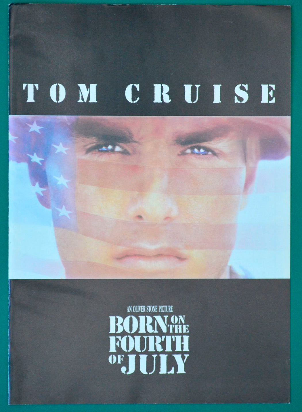 Born On The Fourth Of July    Original Cinema Exhibitor's Synopsis / Credits Booklet  + Advertising Blocks and Accessories Sheet    