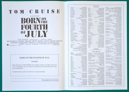 Born On The Fourth Of July - Synopsis Booklet - Inside