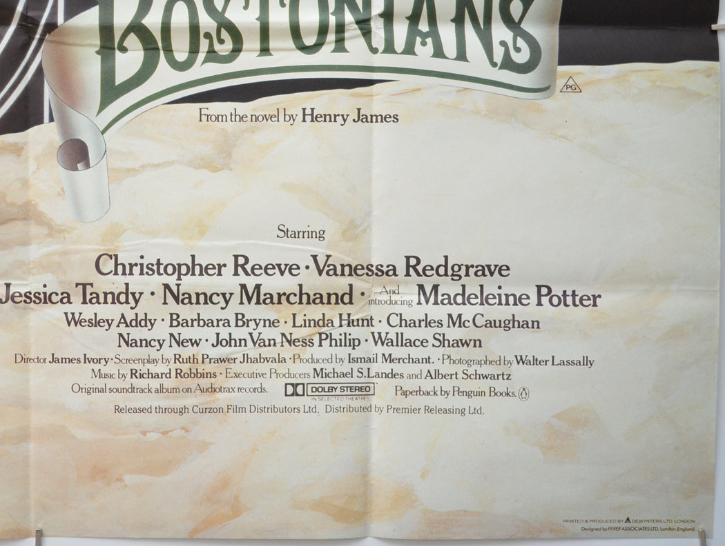 THE BOSTONIANS (Bottom Right) Cinema Quad Movie Poster 