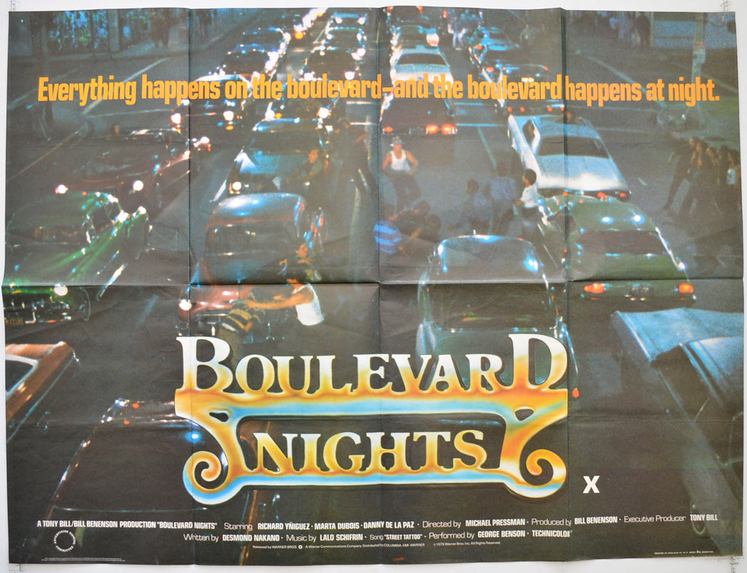 Boulevard Nights  Original British Quad Poster - Film Poster - Movie Poster 