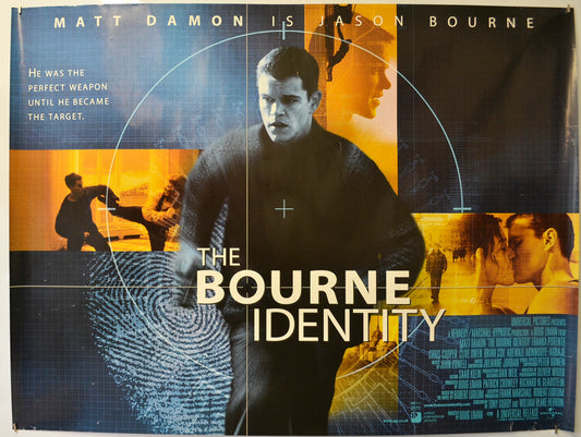 The Bourne Identity  Original Quad Poster - Film Poster - Movie Poster