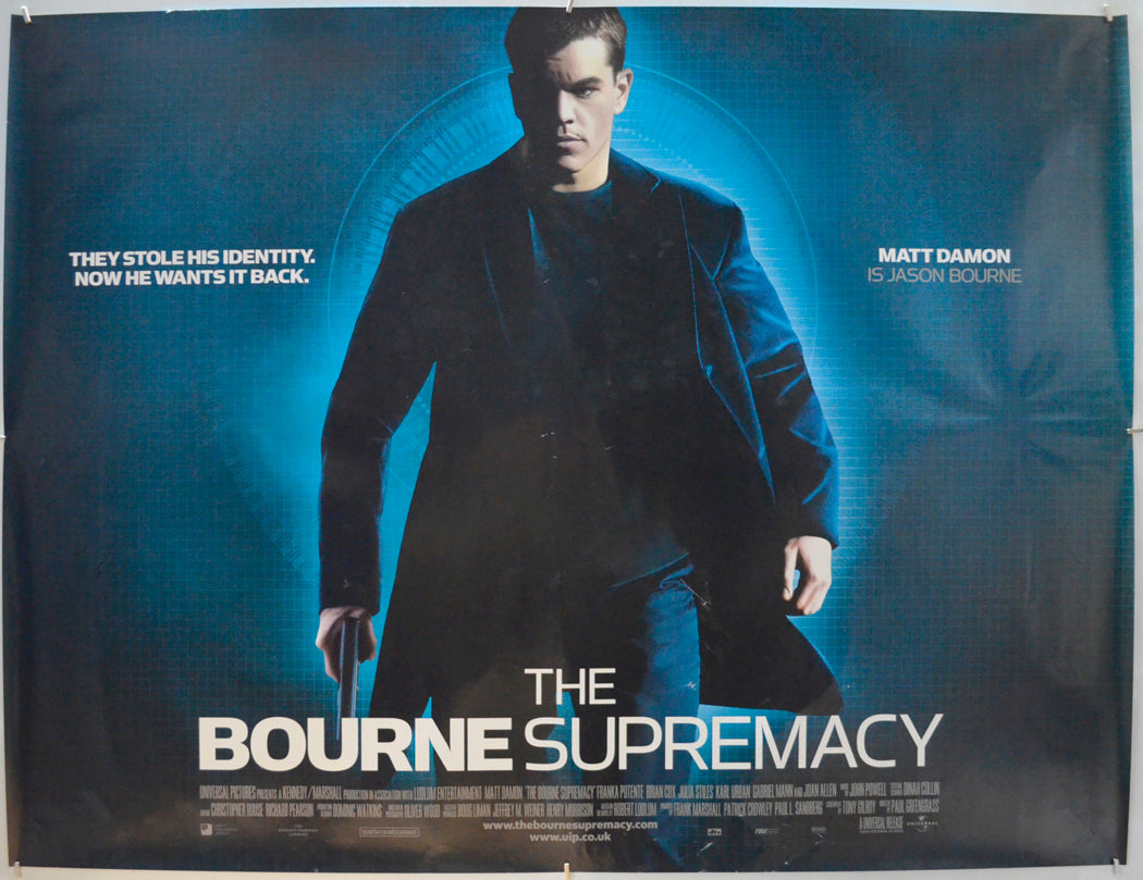 The Bourne Supremacy Original Quad Poster - Film Poster - Movie Poster