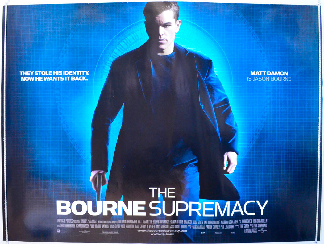 The Bourne Supremacy Original British Quad Poster - Film Poster - Movie Poster 