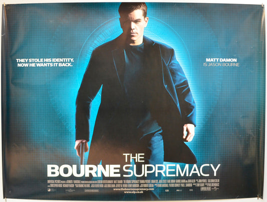 The Bourne Supremacy  Original Quad Poster - Film Poster - Movie Poster