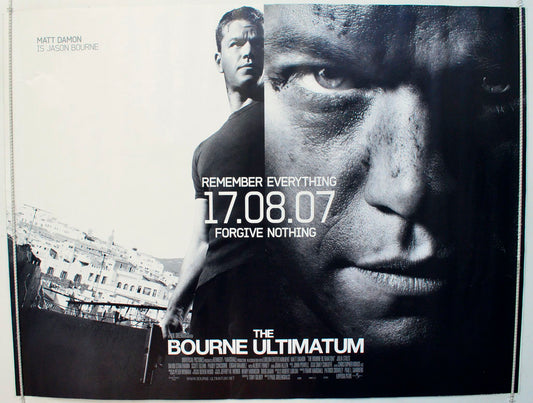 The Bourne Ultimatum  (Teaser / Advance Version)   Original British Quad Poster - Film Poster - Movie Poster 