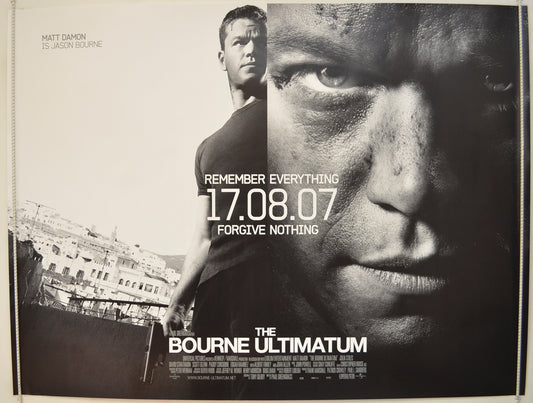 The Bourne Ultimatum  (Teaser / Advance Version)  Original Quad Poster - Film Poster - Movie Poster 