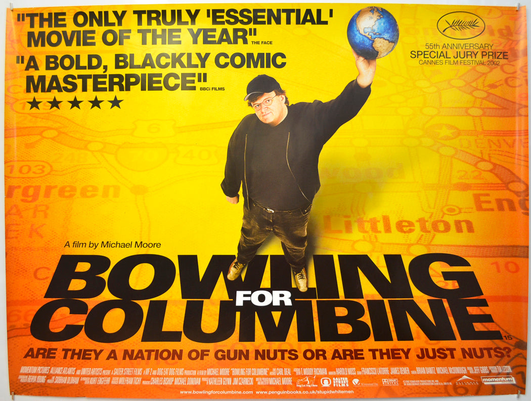 Bowling For Columbine Original Quad Poster - Film Poster - Movie Poster  