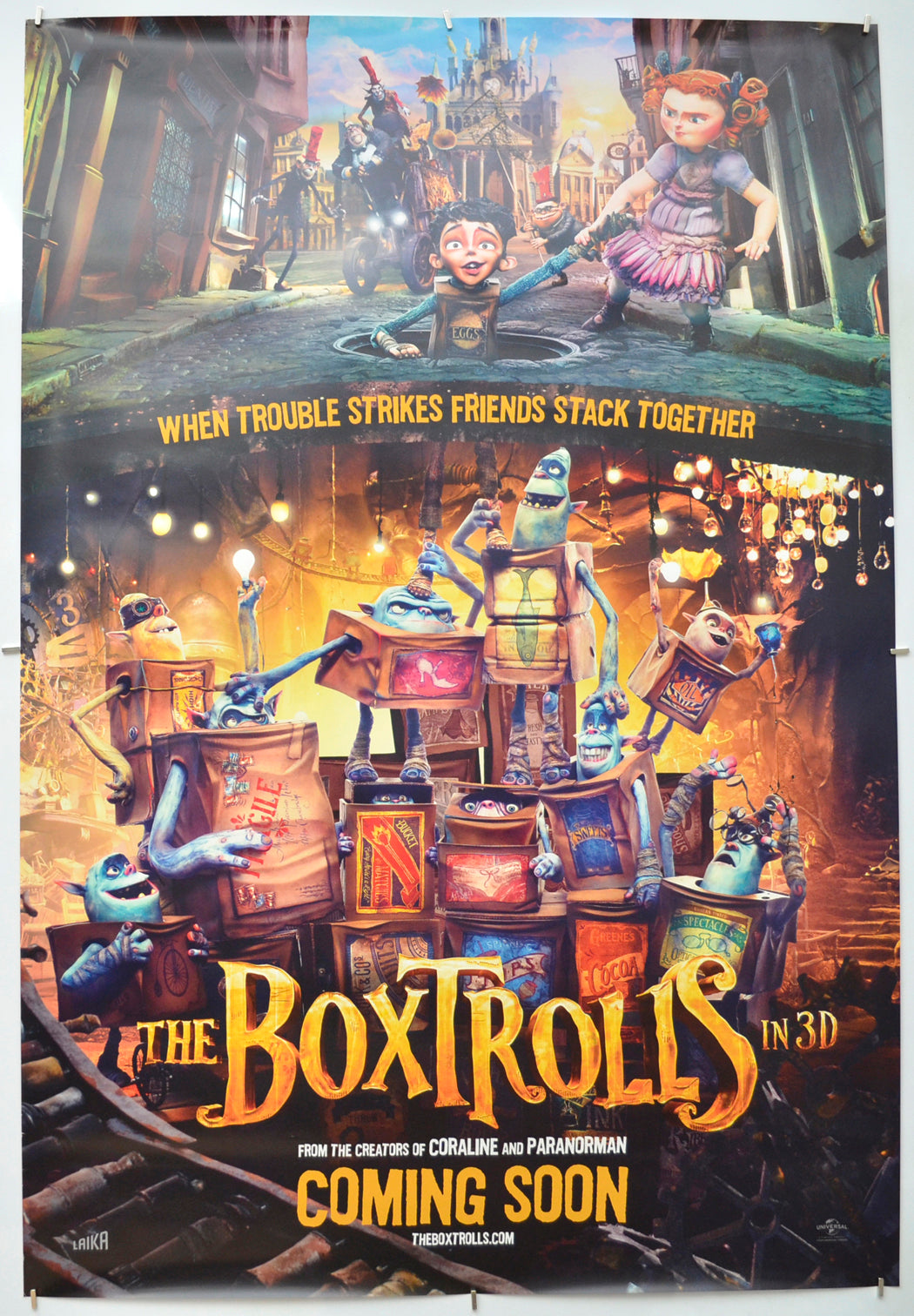 The Boxtrolls  Original One Sheet Poster - Film Poster - Movie Poster