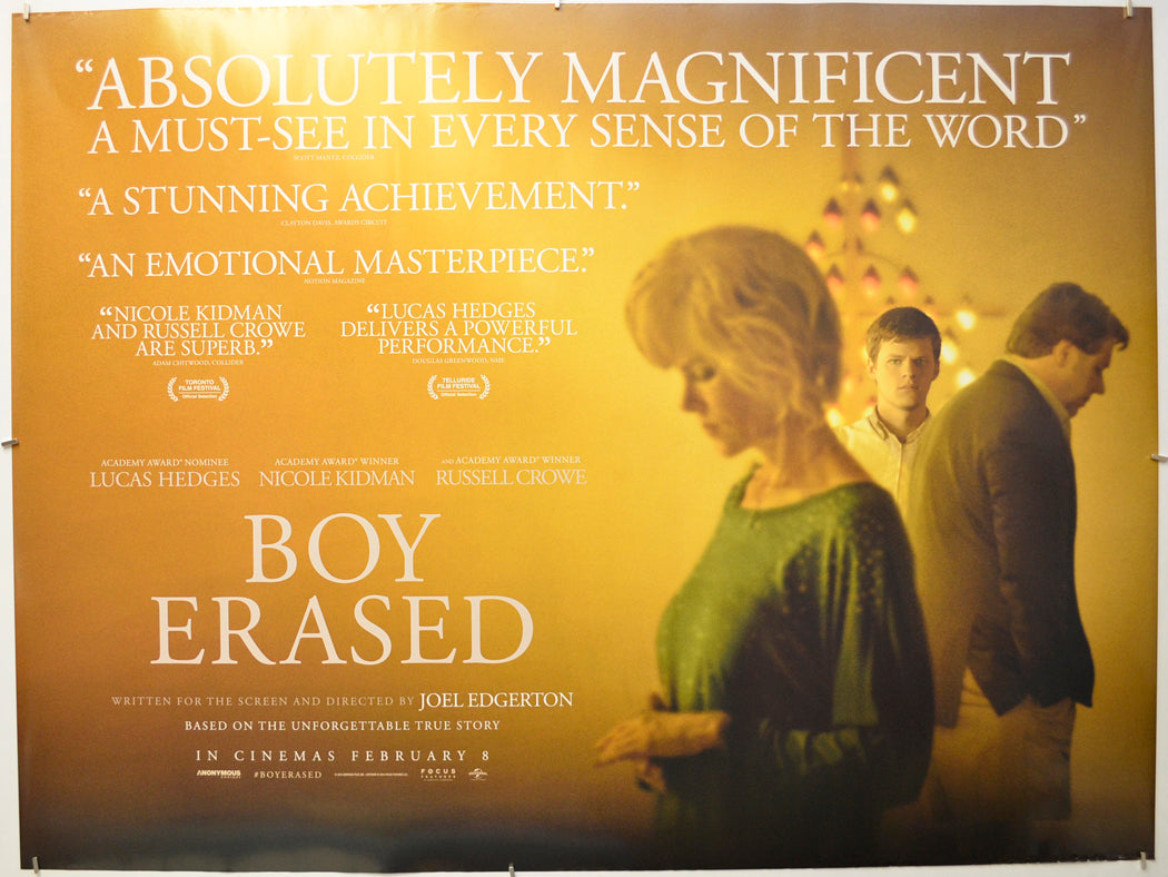 Boy Erased Original Quad Poster - Film Poster - Movie Poster