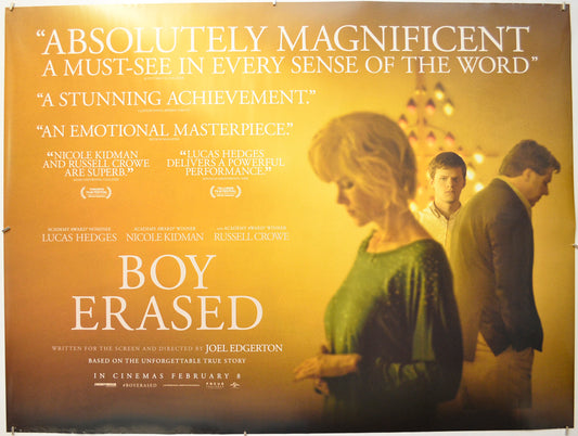 Boy Erased Original Quad Poster - Film Poster - Movie Poster