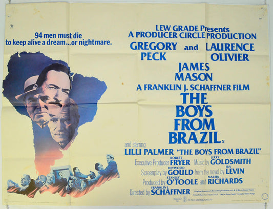 The Boys From Brazil  Original British Quad Poster - Film Poster - Movie Poster