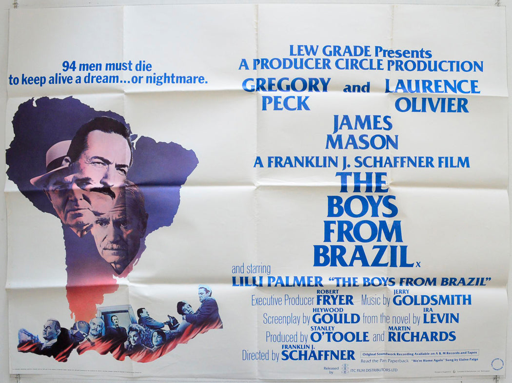 The Boys From Brazil Original British Quad Poster - Film Poster - Movie Poster 