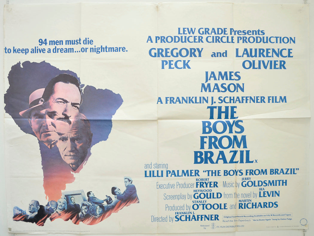 The Boys From Brazil  Original British Quad Poster - Film Poster - Movie Poster 