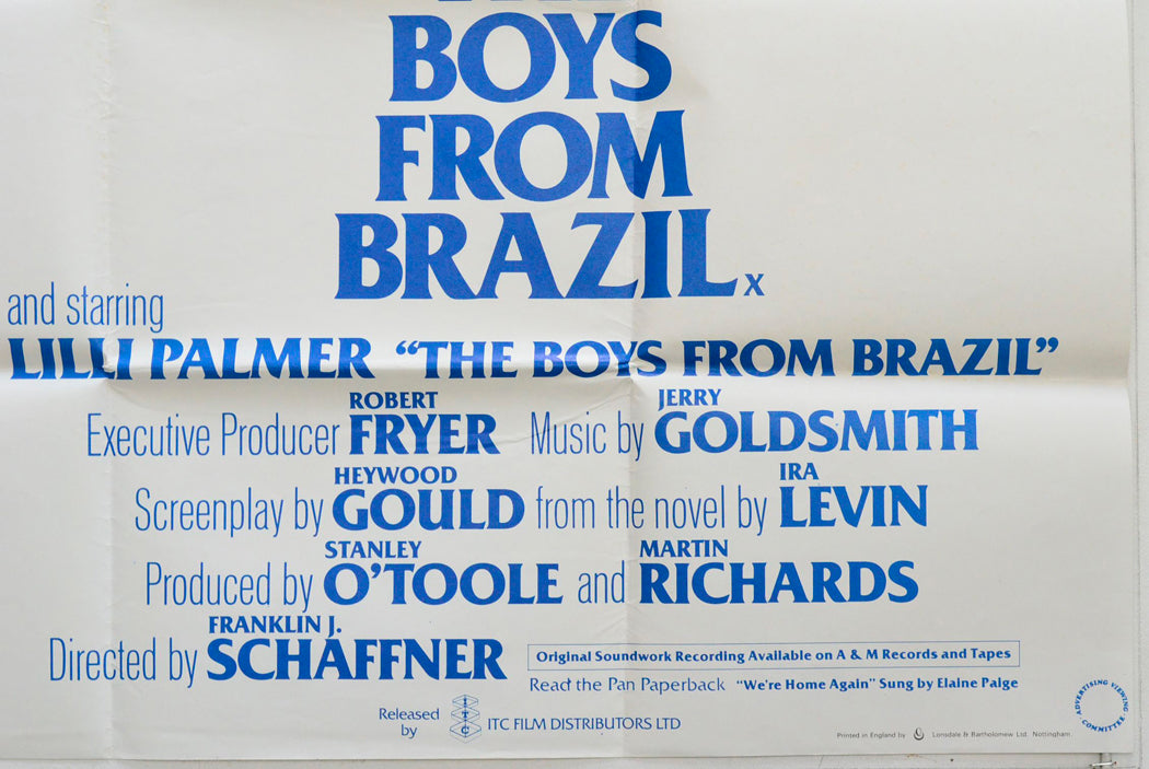 THE BOYS FROM BRAZIL (Bottom Right) Cinema Quad Movie Poster 