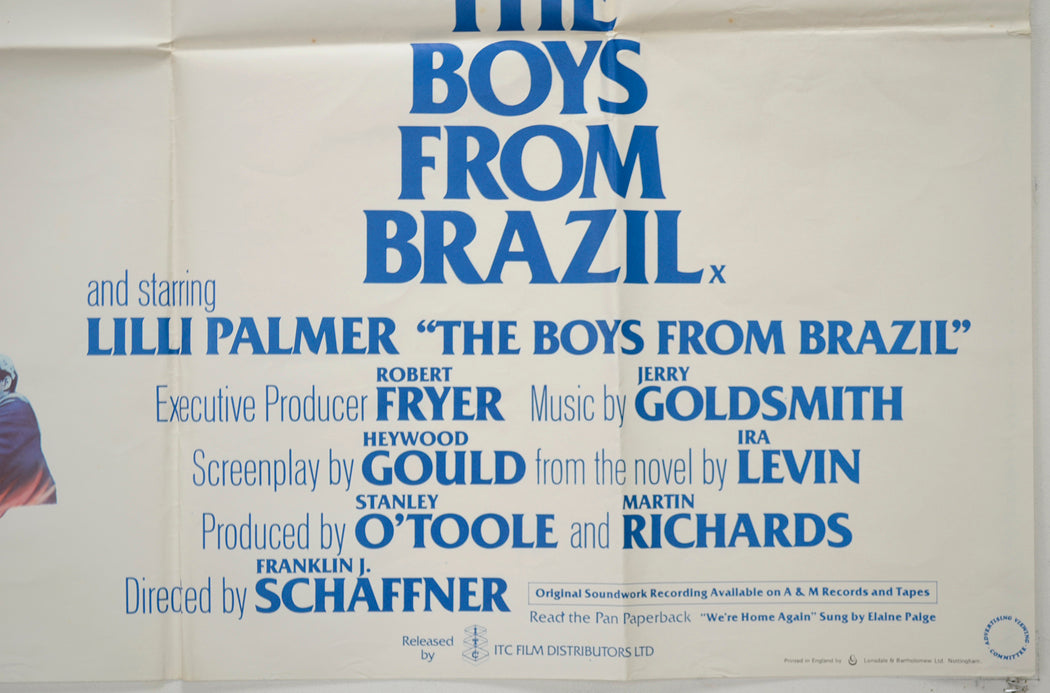 THE BOYS FROM BRAZIL (Bottom Right) Cinema Quad Movie Poster 