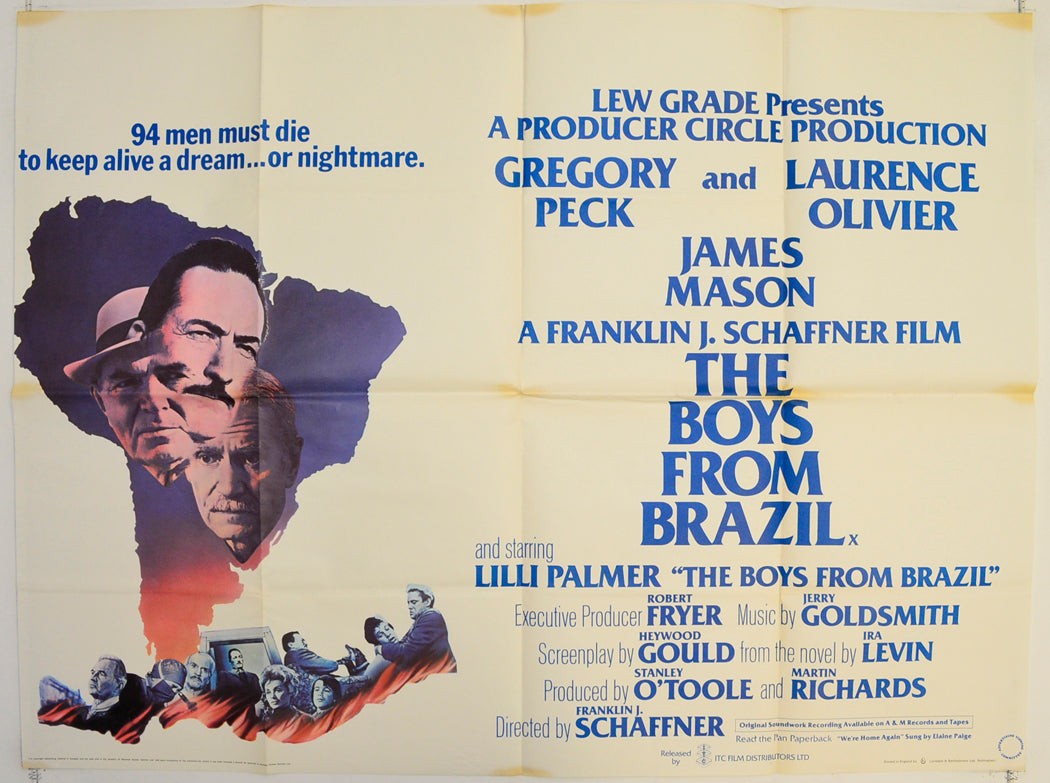 The Boys From Brazil Original Quad Poster - Film Poster - Movie Poster  