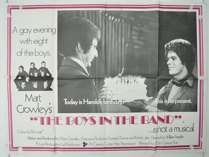 The Boys In The Band   Original Quad Poster - Film Poster - Movie Poster 