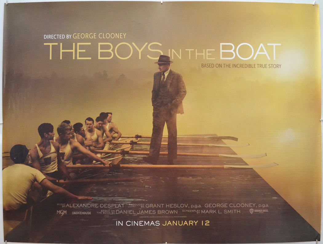 The Boys In The Boat  Original Quad Poster - Film Poster - Movie Poster