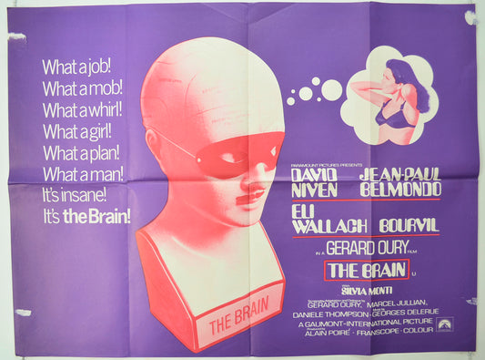 The Brain   Original Quad Poster - Film Poster - Movie Poster 