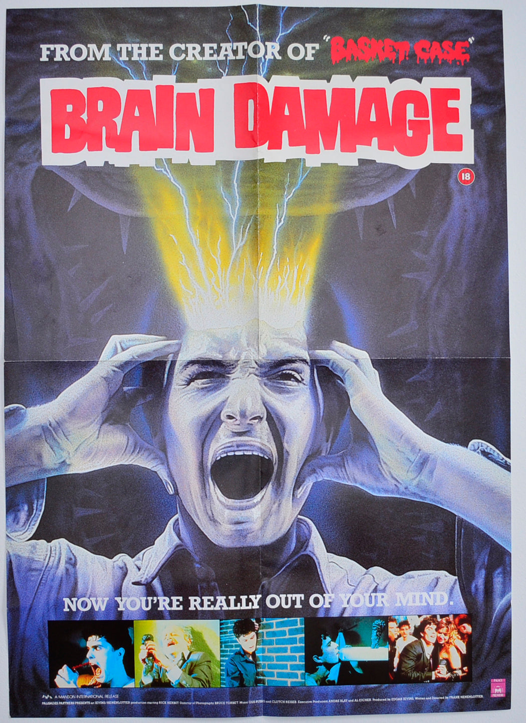 Brain Damage  Original Double Crown Poster - Film Poster - Movie Poster 