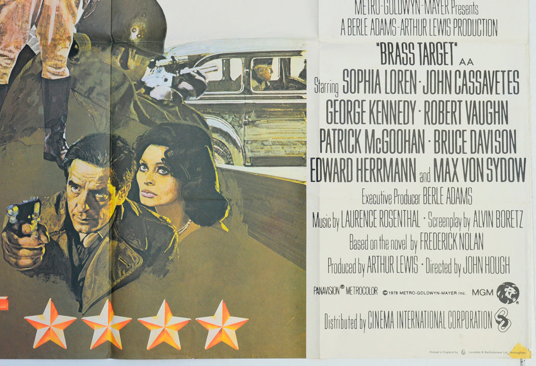 BRASS TARGET (Bottom Right) Cinema Quad Movie Poster 