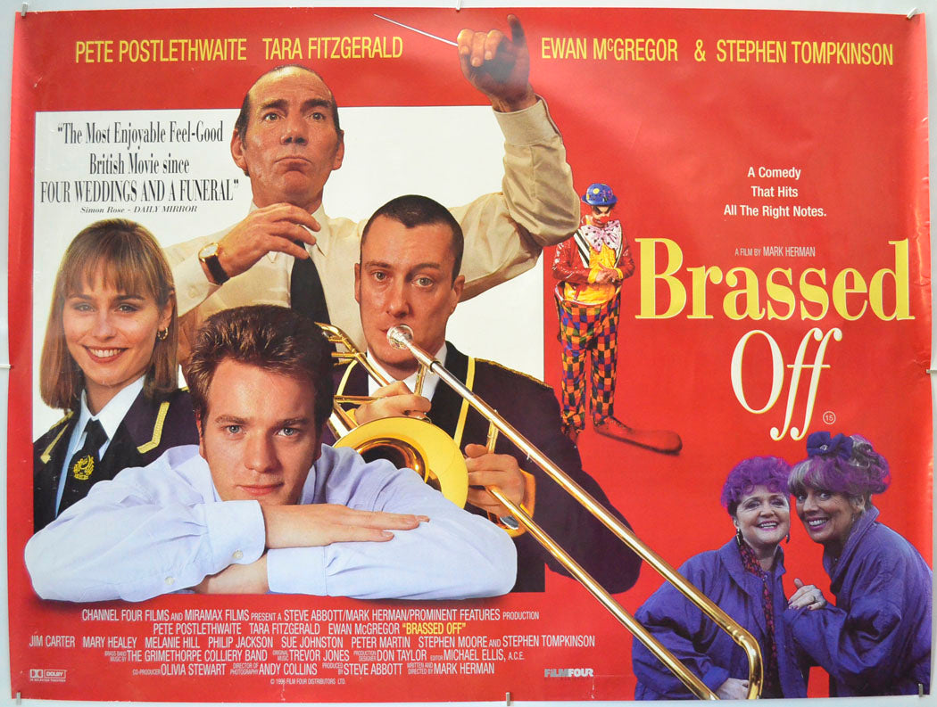 Brassed Off Original Quad Poster - Film Poster - Movie Poster