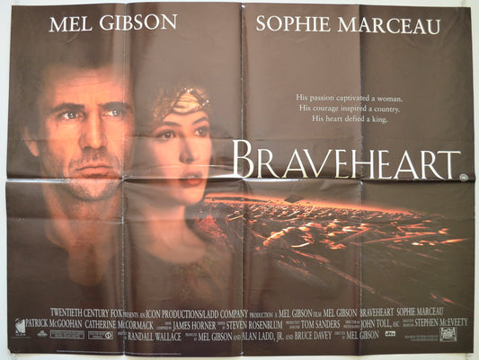 Braveheart  Original British Quad Poster - Film Poster - Movie Poster 