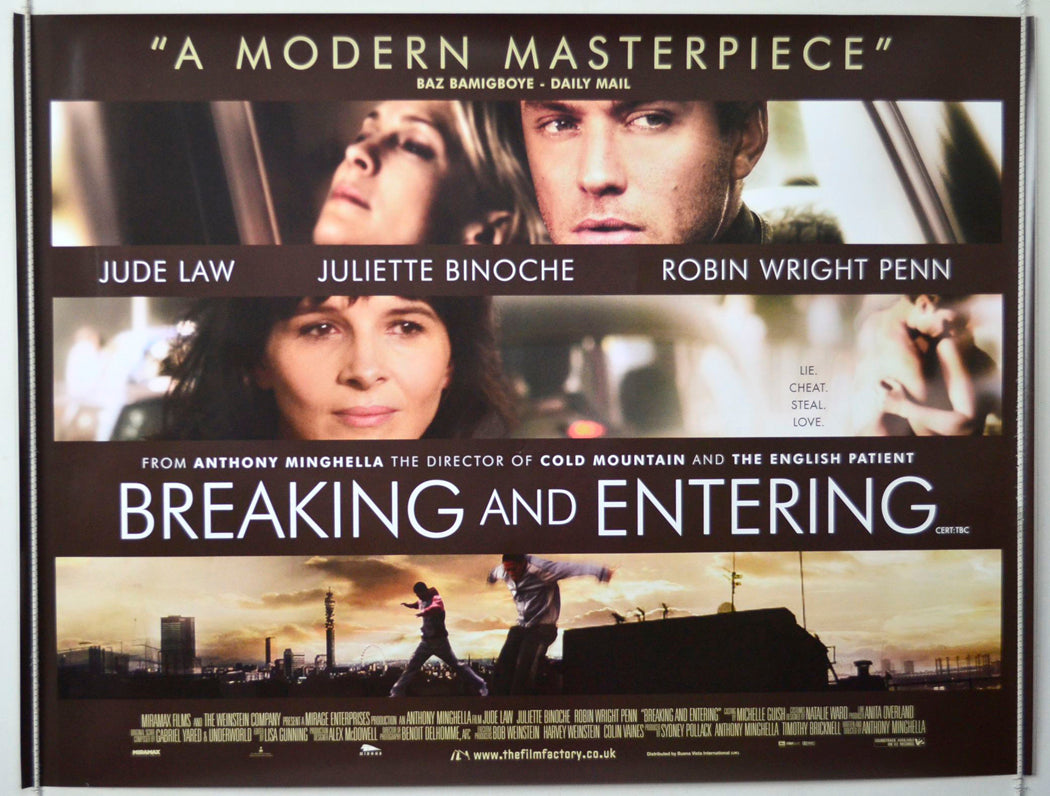 Breaking And Entering Original British Quad Poster - Movie Poster