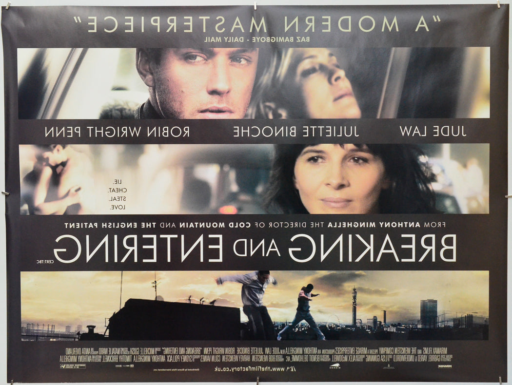 Breaking And Entering (Back) Cinema Quad Movie Poster 