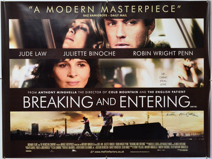 Breaking And Entering - Original Quad Poster - Film Poster - Movie Poster