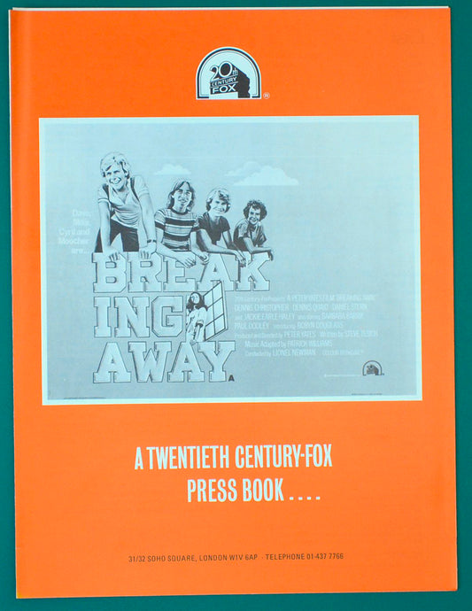 Breaking Away    Original 6 Page Cinema Exhibitor's Campaign Press Book  + Synopsis / Credits Booklet    