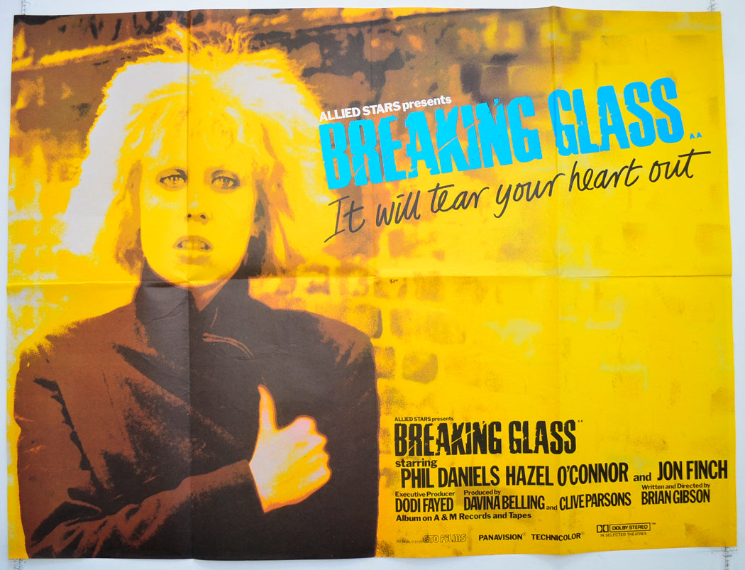 Breaking Glass Original Quad Poster - Film Poster - Movie Poster  