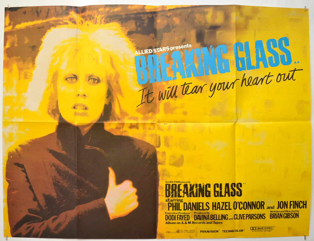 Breaking Glass Original Quad Poster - Film Poster - Movie Poster