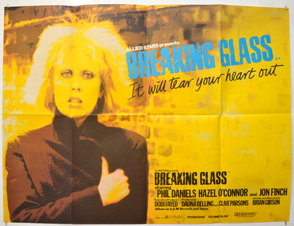 Breaking Glass Original Quad Poster - Film Poster - Movie Poster