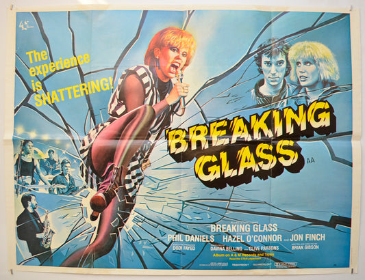 Breaking Glass  Original Quad Poster - Film Poster - Movie Poster