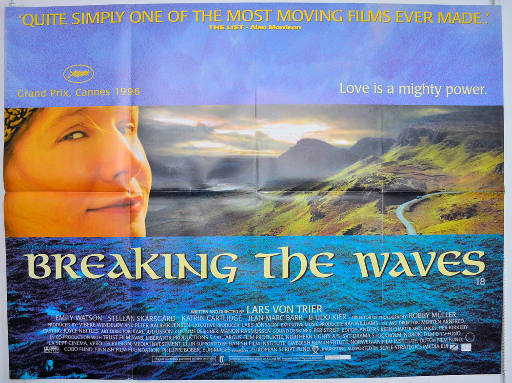 Breaking The Waves  Original British Quad Poster - Film Poster - Movie Poster 