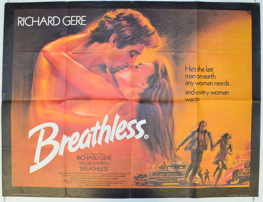 Breathless  Original British Quad Poster - Film Poster - Movie Poster