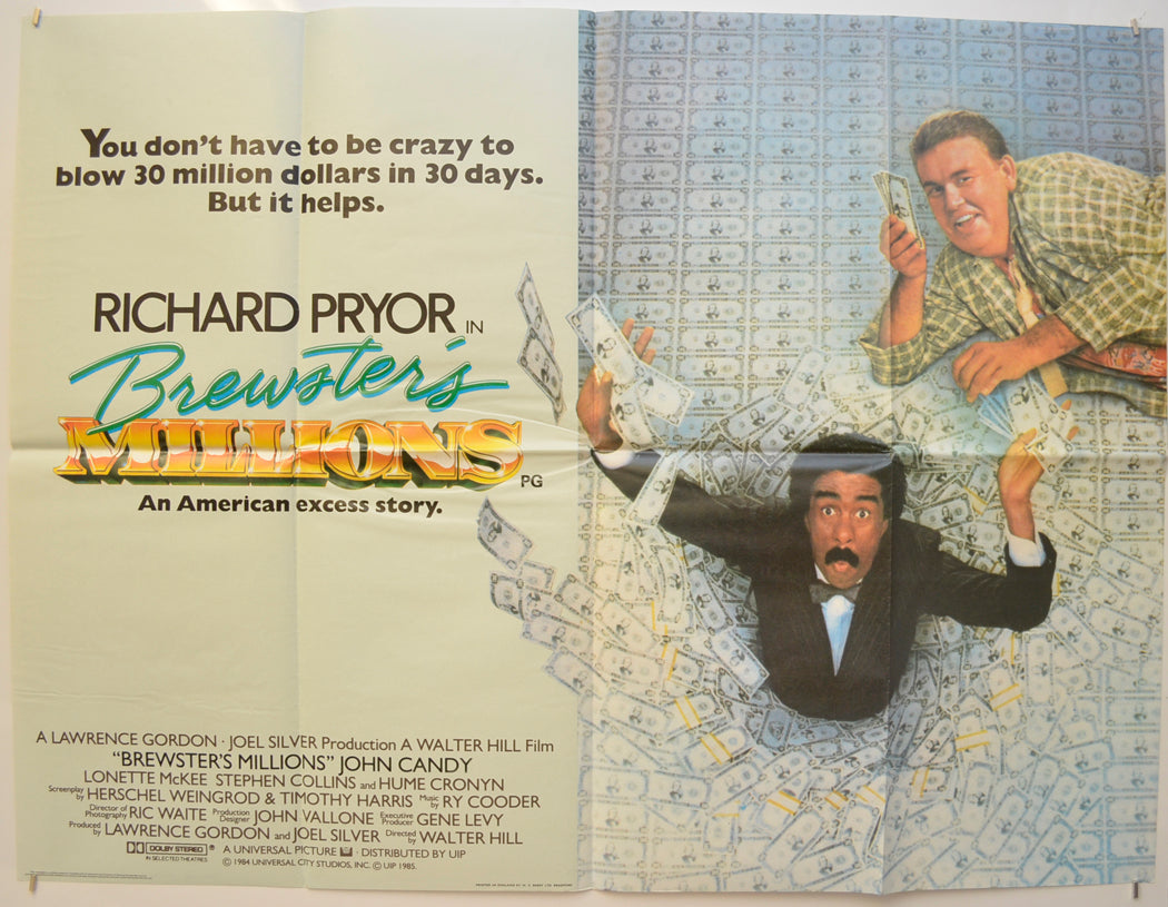 Brewster's Millions  Original Quad Poster - Film Poster - Movie Poster