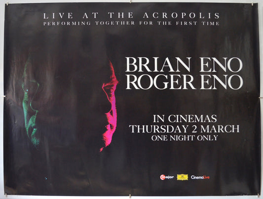 Brian and Roger Eno Live At The Acropolis Original Quad Poster - Film Poster - Movie Poster  