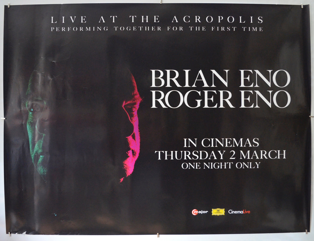 Brian and Roger Eno Live At The Acropolis Original Quad Poster - Film Poster - Movie Poster  