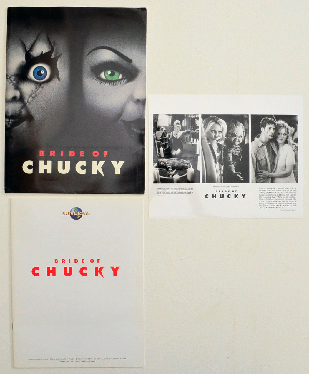 Bride Of Chucky Original Cinema Exhibitors Press Kit  