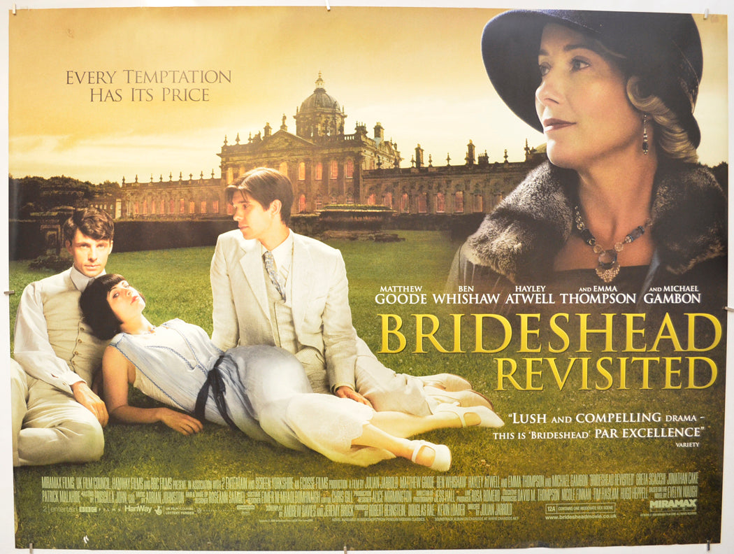 Brideshead Revisited  Original Quad Poster - Film Poster - Movie Poster