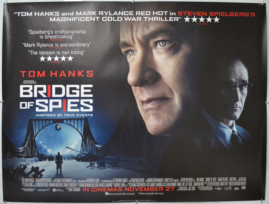 Bridge Of Spies - Original Quad Poster - Film Poster - Movie Poster