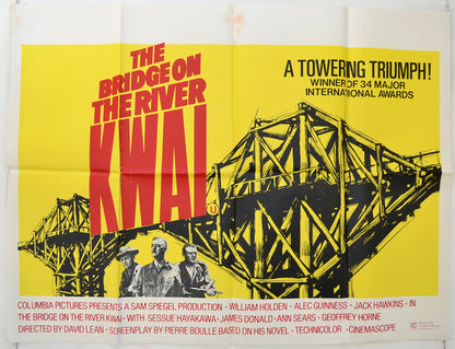 The Bridge On The River Kwai  (1972 re-release poster)   Original Quad Poster - Film Poster - Movie Poster  